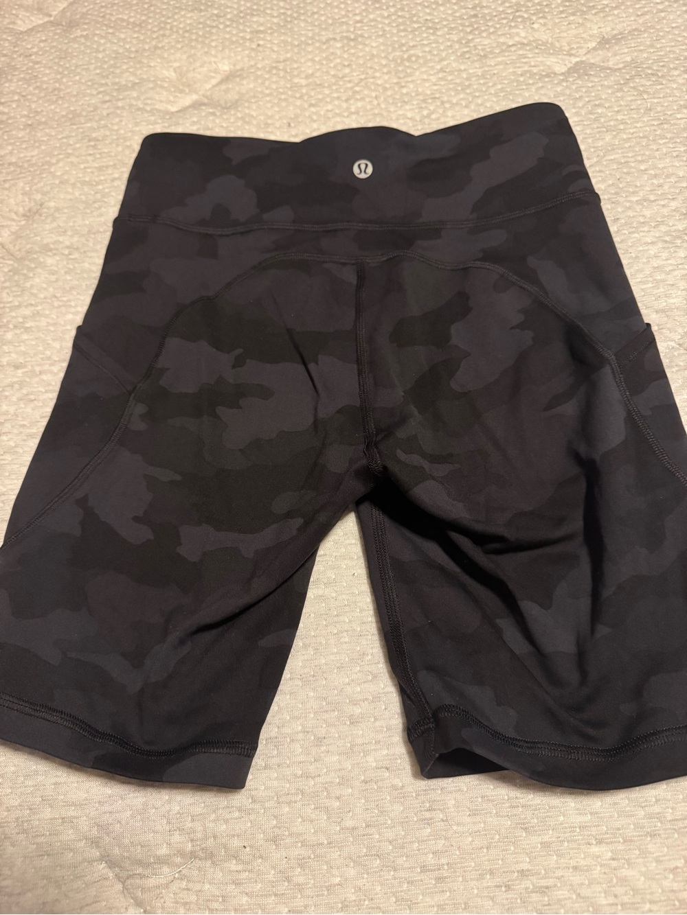 lululemon athletica Black & Dark Gray Camo Athletic Shorts